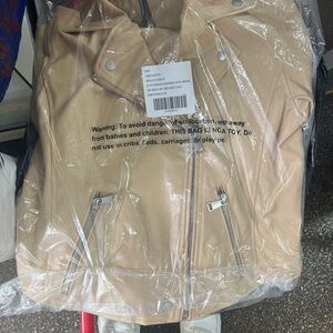 Anthropologie Sand Leather Jacket